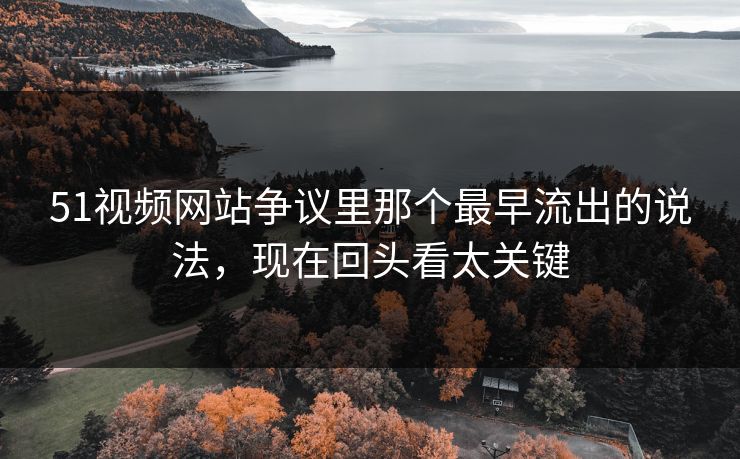 51视频网站争议里那个最早流出的说法，现在回头看太关键