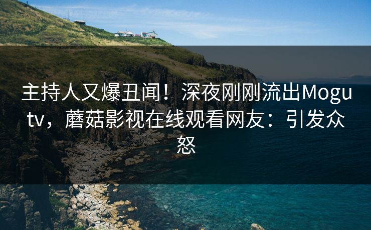 主持人又爆丑闻！深夜刚刚流出Mogutv，蘑菇影视在线观看网友：引发众怒