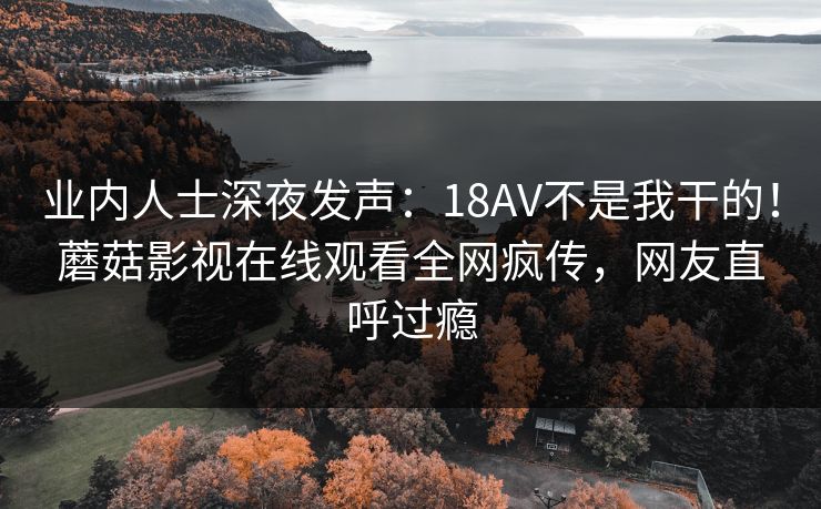 业内人士深夜发声：18AV不是我干的！蘑菇影视在线观看全网疯传，网友直呼过瘾